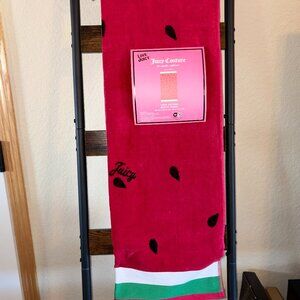 Juicy Couture Beach Towel Pink Watermelon 100% Cotton 36x68 Love Juicy NWT